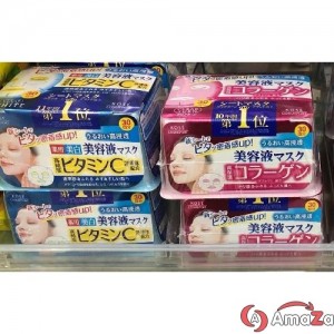 Mặt nạ dưỡng da Kose Vitamin C và mặt nạ dưỡng da Kose Collagen 30 miếng